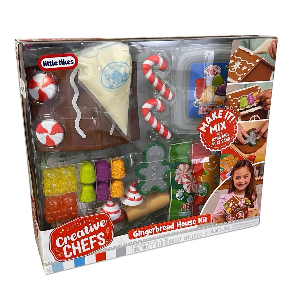 Little Tikes Creative Chefs Gingerbread House Kit with 24 Cooking Accessories